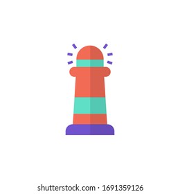 lighthouse icon vector illustration. lighthouse icon flat style design