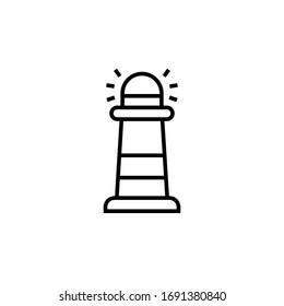lighthouse icon vector illustration. lighthouse icon line style design