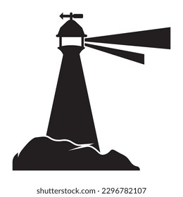 lighthouse icon vector illustration logo template
