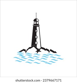 LIGHTHOUSE ICON VECTOR ILLUSTRATION SYMBOL DESIGN