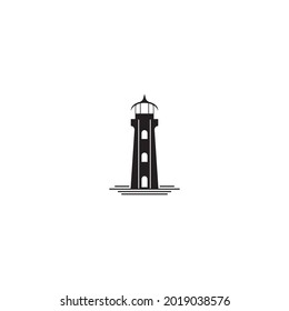 lighthouse icon vector illustration template design