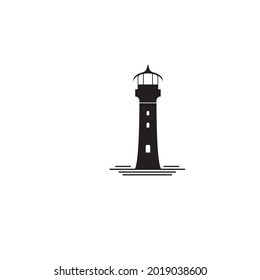 lighthouse icon vector illustration template design