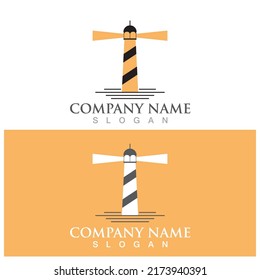 lighthouse icon vector illustration template design