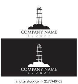 lighthouse icon vector illustration template design