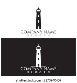 lighthouse icon vector illustration template design