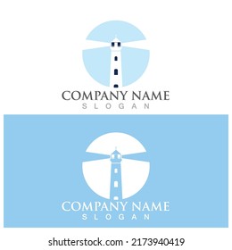 lighthouse icon vector illustration template design