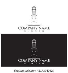 lighthouse icon vector illustration template design