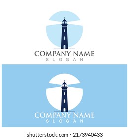 lighthouse icon vector illustration template design