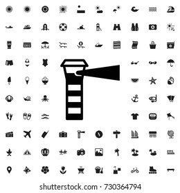 Lighthouse icon. vector isolated icon for web and mobile on white background.. set of filled summer icons.