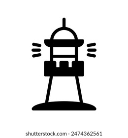 Lighthouse icon vector or logo illustration style 