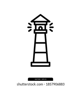 lighthouse icon vector logo template in trendy style