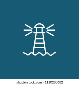 Lighthouse icon vector, navigation symbol.