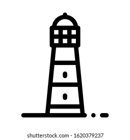Lighthouse Icon Vector. Outline Lighthouse Sign. Isolated Contour Symbol Illustration