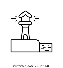 Lighthouse icon vector stock illustration