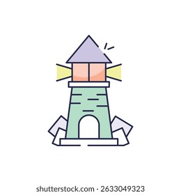Lighthouse Icon vector stock illustration