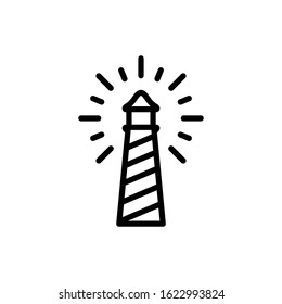 Lighthouse icon vector for web design illustration.