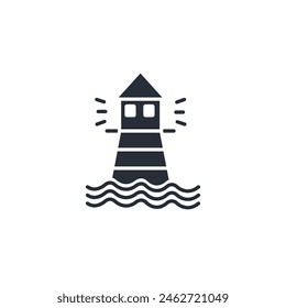 lighthouse icon. vector.Editable stroke.linear style sign for use web design,logo.Symbol illustration.
