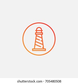 Lighthouse icon.gradient illustration isolated vector sign symbol