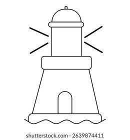lighthouse icons symbol vector elements 