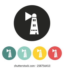 Lighthouse icon.Vector illustration.
