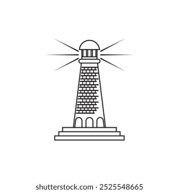 Lighthouse illustration icon element design