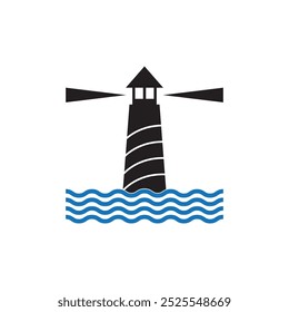 Lighthouse illustration icon element design