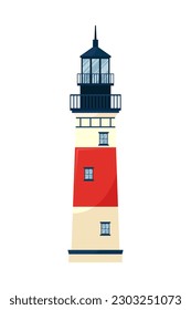 Lighthouse. Illustration on a white background.