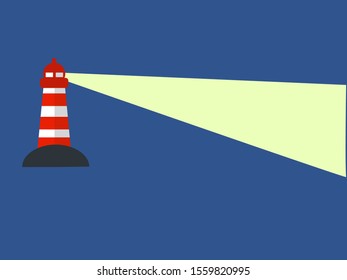 Lighthouse, illustration, vector on white background