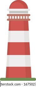 Lighthouse, illustration, vector on white background.