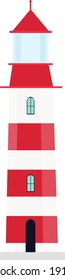 Lighthouse, illustration, vector on a white background.