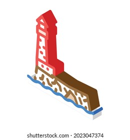 lighthouse island isometric icon vector. lighthouse island sign. isolated symbol illustration