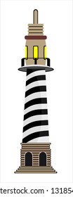 lighthouse isolated on white background
