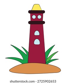 Faro aislado sobre fondo blanco