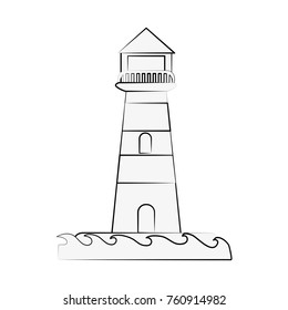 Lighthouse isolated symbol
