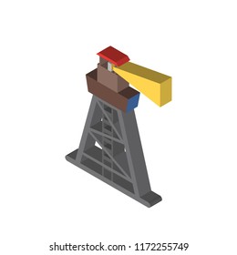 Lighthouse isometric left top view 3D icon