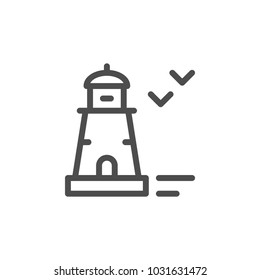 Lighthouse line icon