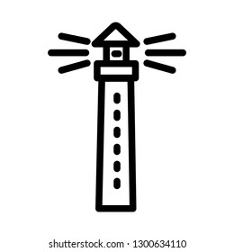 lighthouse line icon