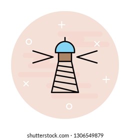Lighthouse line icon