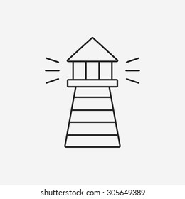 lighthouse line icon
