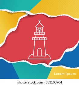 lighthouse line icon