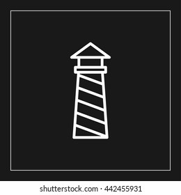lighthouse line icon