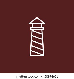 lighthouse line icon