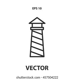 lighthouse line icon