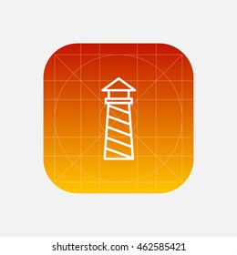 lighthouse line icon