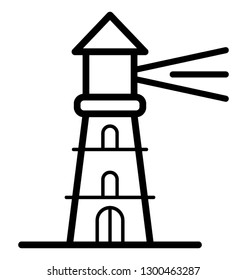 Lighthouse line icon design 