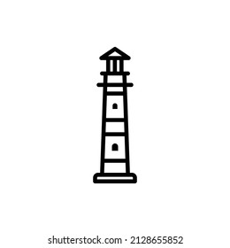 lighthouse line icon design vector template