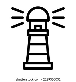 lighthouse line icon illustration vector graphic
