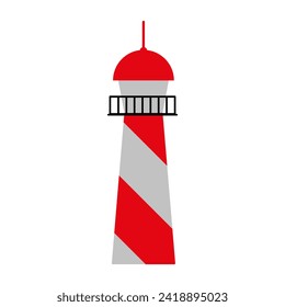 Lighthouse line icon. Sea, light, radio, shore, ship, signal, lantern, night, tower, path, ocean, water. Vector icon for business and advertising