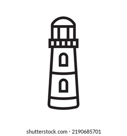 Lighthouse line icon. Simple lighthouse illustration for web and print isolated on white background.