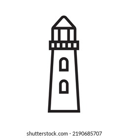 Lighthouse line icon. Simple lighthouse illustration for web and print isolated on white background.